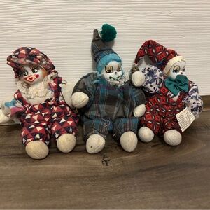 Lot of 3 TLC Vintage Sand Clowns